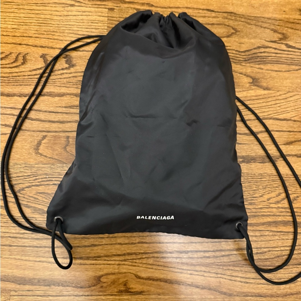 Balenciaga Black Drawstring Bag
